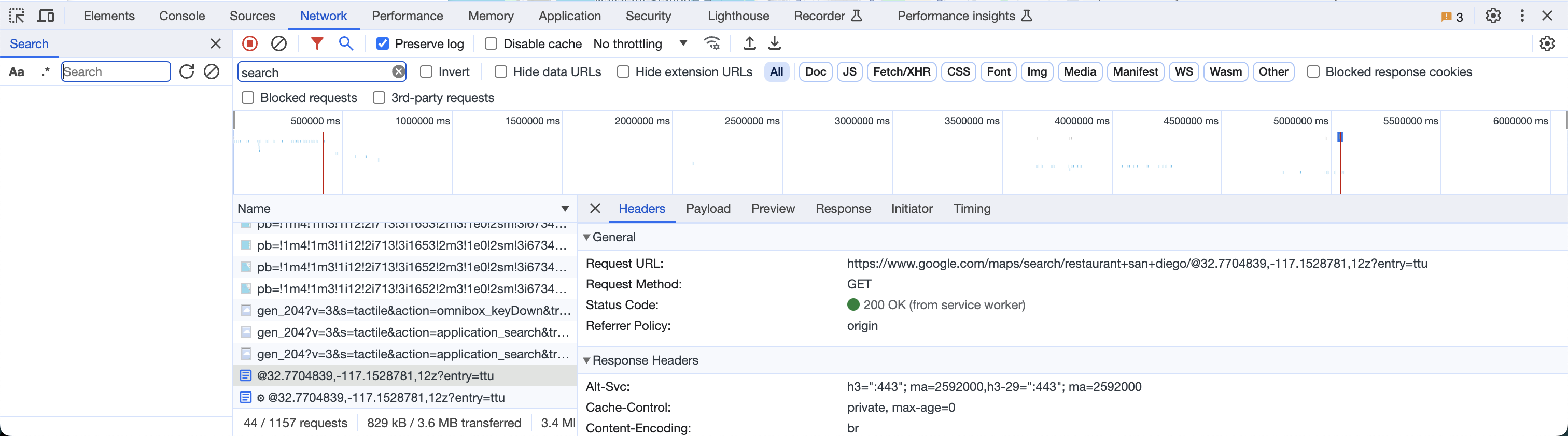 Google Chrome Developer tool